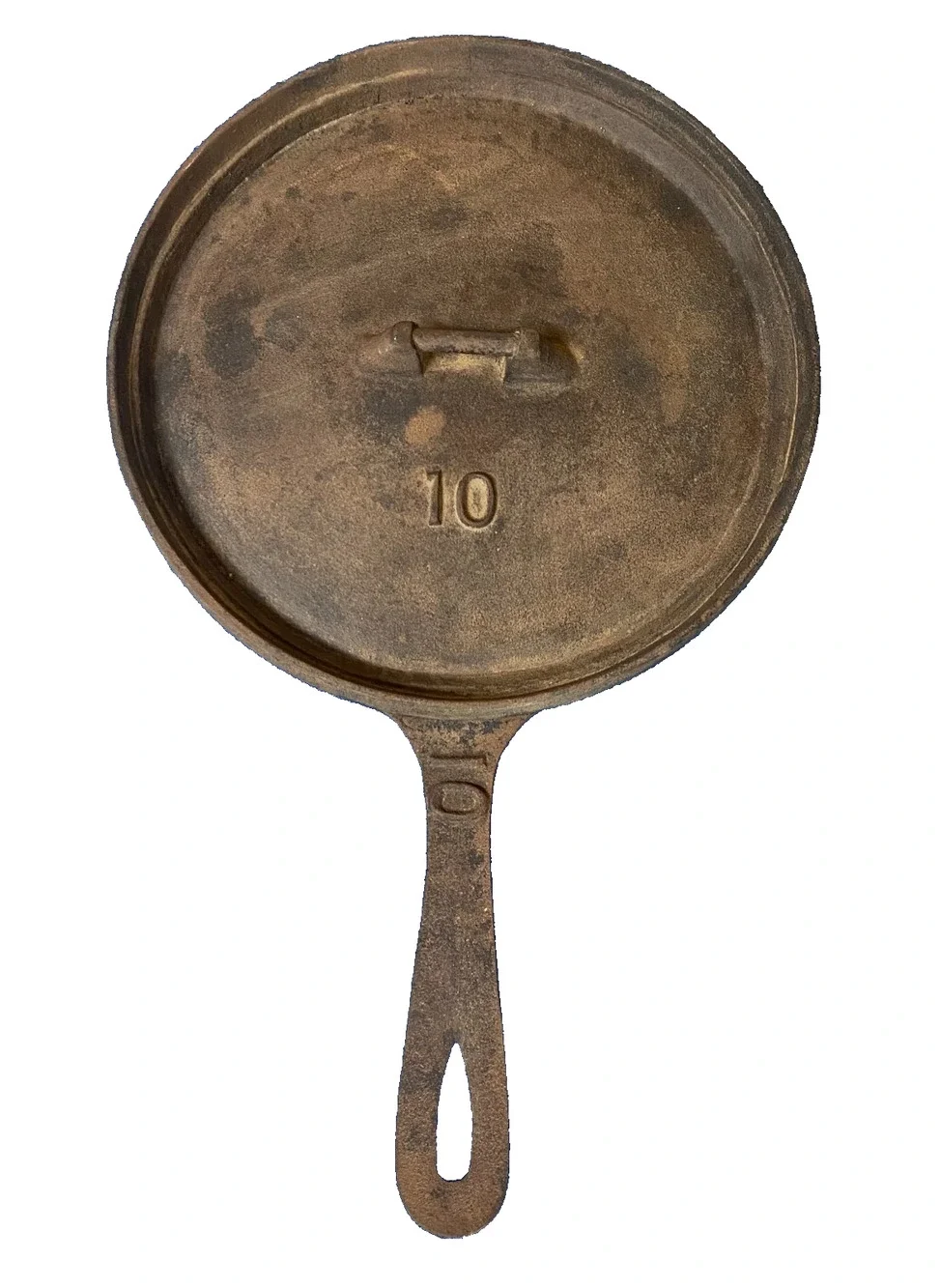 1800's Martin Cast Iron Spider Skillet #10 3 Leg with Lid 87B